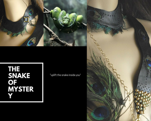 Snake leather necklace